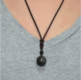 Black Obsidian Rainbow Necklace