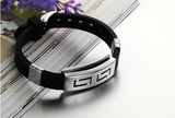 Rubber Silicone Stainless  Bracelet