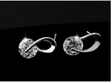 Pendientes Mujer Zircon Crystal Stud Earring