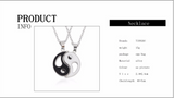 Black White Couples Paired Necklace
