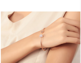 Heart Crystal Love Plated Bracelet