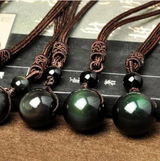 Black Obsidian Rainbow Necklace