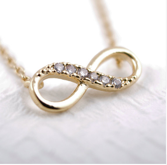 Tiny Infinity Crystal Pendant
