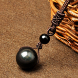 Black Obsidian Rainbow Necklace