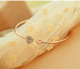 Heart Crystal Love Plated Bracelet