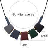 Pendants Colorful Wood Beads Necklace