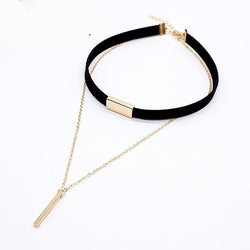 Velvet Choker Necklace Strip Rope Chain