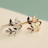 Olive Tree Leaves Open Ring