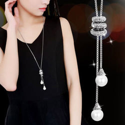 Sweater Chain Circles Necklace