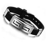 Rubber Silicone Stainless  Bracelet