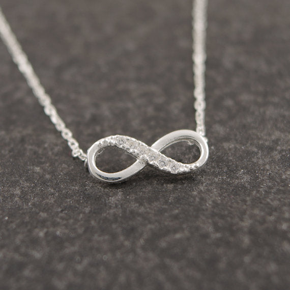 Tiny Infinity Crystal Pendant