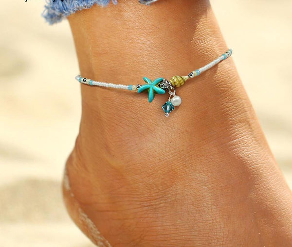 Shell Anklet Beads Starfish Anklet