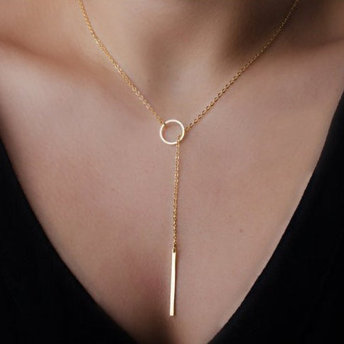 Infinity Cross Lariat Pendant