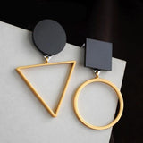 Triangle Round Geometric Earring