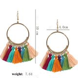 Handmade Cotton Tassel Earring