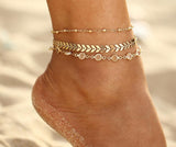 Crystal Sequins Anklet Set