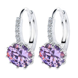Zircon Charm Flower Stud Earring