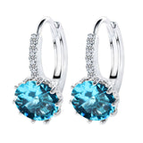 Zircon Charm Flower Stud Earring