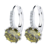 Zircon Charm Flower Stud Earring