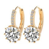Zircon Charm Flower Stud Earring