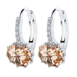 Zircon Charm Flower Stud Earring