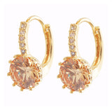 Zircon Charm Flower Stud Earring