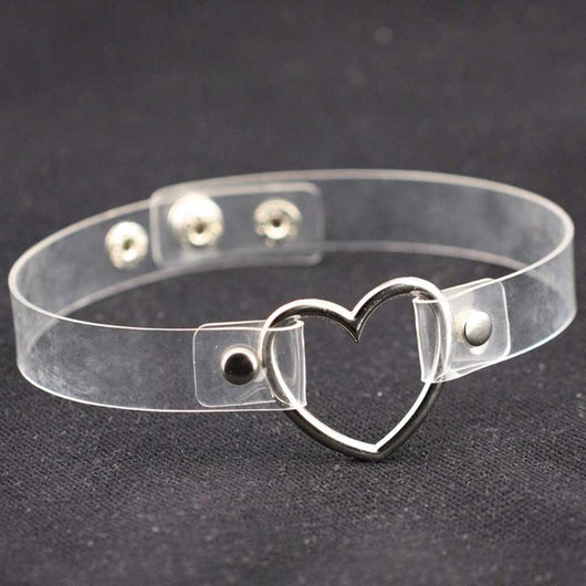 Stainless Steel Heart Chokers Necklace