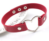 Stainless Steel Heart Chokers Necklace