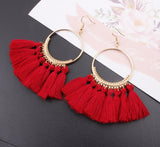 Handmade Cotton Tassel Earring