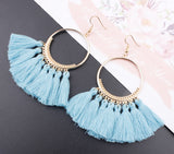 Handmade Cotton Tassel Earring