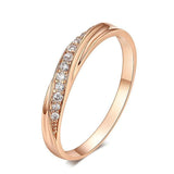 Cubic Zirconia Lovers Rose Ring