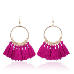 Handmade Cotton Tassel Earring