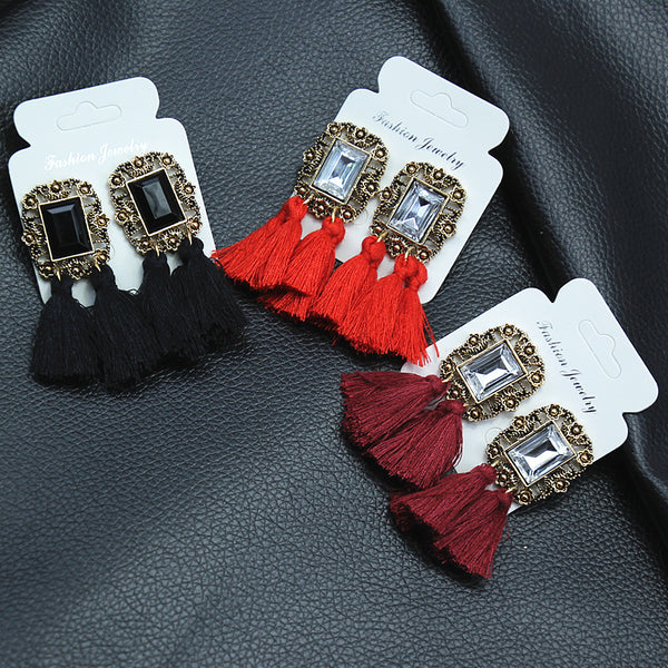 Statement Star Tassel Long Earrings