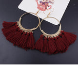 Handmade Cotton Tassel Earring