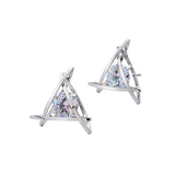 Full Crystal Square Stud Earring