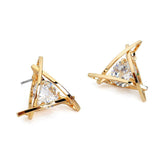 Full Crystal Square Stud Earring