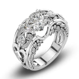 Natural Birthstone Bride Heart Ring