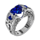 Natural Birthstone Bride Heart Ring