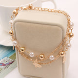 Multilayer Beaded Pendant Bracelet