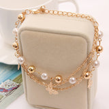 Multilayer Beaded Pendant Bracelet