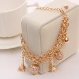 Multilayer Beaded Pendant Bracelet