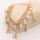Multilayer Beaded Pendant Bracelet