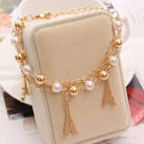 Multilayer Beaded Pendant Bracelet