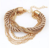 Multilayer Beaded Pendant Bracelet