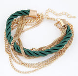 Multilayer Beaded Pendant Bracelet