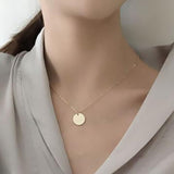Leaf Moon Pendant Necklace Crystal