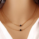 Leaf Moon Pendant Necklace Crystal
