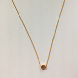 Leaf Moon Pendant Necklace Crystal